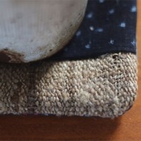 パッチワークの布コースター: 古布×裂き織り③_5