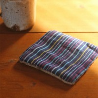 パッチワークの布コースター: 古布×裂き織り③_2